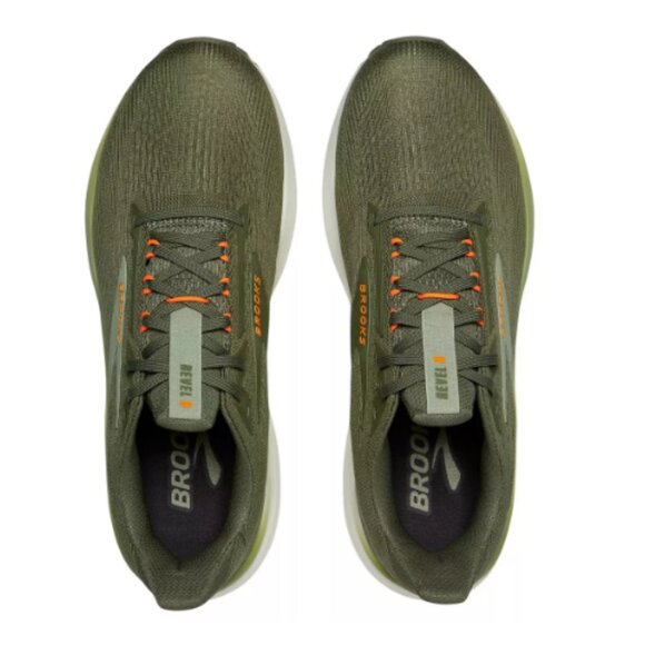 [BUY NOW] Running Shoes Men's Revel 8 Brooks/Color: Olive/Tea/Orange - Picture 2 of 7